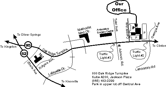 Map of Oak Ridge